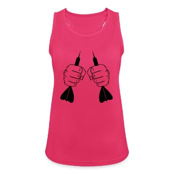 dart_faeuste_001 - Débardeur respirant Femme - fuchsia - Devant - Zoe (177cm)