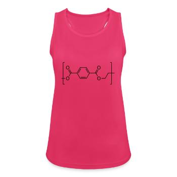 Polyethylenterephthalat (PET) -Molekül. - Frauen Tank Top atmungsaktiv - Fuchsia - Vorne - Zoe (177cm)