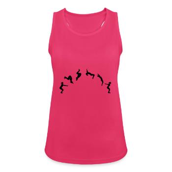 Gymnastics, backflip - Women's Breathable Tank Top - fuchsia - Front - Zoe (177cm)