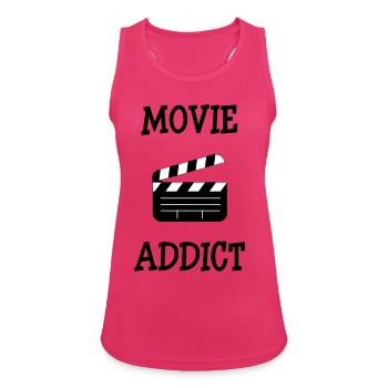Movie Addict - Frauen Tank Top atmungsaktiv - Fuchsia - Vorne - Zoe (177cm)