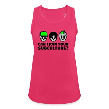 subculture - Débardeur respirant Femme - fuchsia - Devant - Zoe (177cm)
