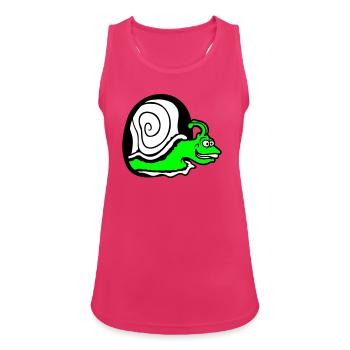 escargot regarde trou mur trou de souris drôle idiot - Débardeur respirant Femme - fuchsia - Devant - Zoe (177cm)