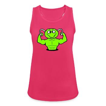 Caterpillar Bodybuilder Muscle Building Strong Fitness Gym - Women's Breathable Tank Top - fuchsia - Front - Zoe (177cm)