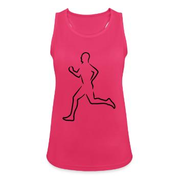 Läufer - Frauen Tank Top atmungsaktiv - Fuchsia - Vorne - Zoe (177cm)