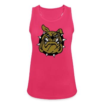 Bulldog Anglais souriant ! - Débardeur respirant Femme - fuchsia - Devant - Zoe (177cm)