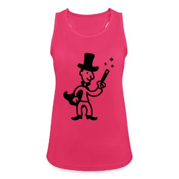 Zauberer - Line - Frauen Tank Top atmungsaktiv - Fuchsia - Vorne - Zoe (177cm)