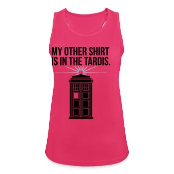 My Other Shirt Is In The Tardis - Frauen Tank Top atmungsaktiv - Fuchsia - Vorne - Zoe (177cm)