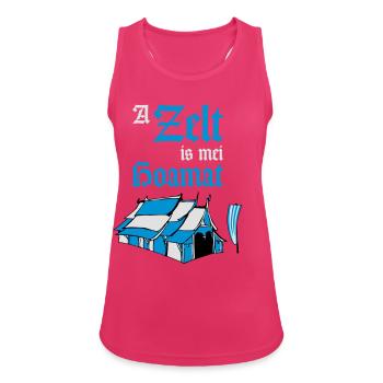 Tente à bière Fun - Débardeur respirant Femme - fuchsia - Devant - Zoe (177cm)