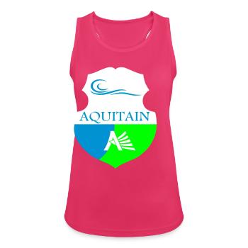 Wappen von Aquitanien - Frauen Tank Top atmungsaktiv - Fuchsia - Vorne - Zoe (177cm)