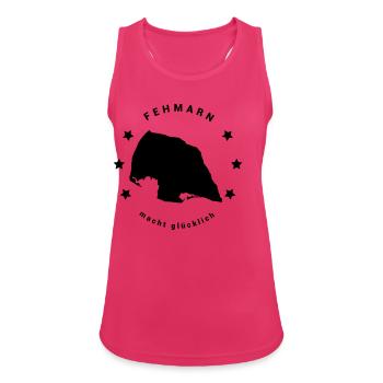 Fehmarn - Insel Ostsee Maritim Nordsee Meer - Frauen Tank Top atmungsaktiv - Fuchsia - Vorne - Zoe (177cm)