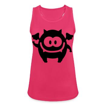 Monsterchen - Line - Women's Breathable Tank Top - fuchsia - Front - Zoe (177cm)