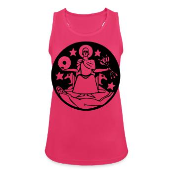 norwegische Flagge Stadt Oslo Norwegen Symbol - Frauen Tank Top atmungsaktiv - Fuchsia - Vorne - Zoe (177cm)