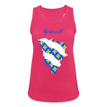 Yvelines 78 - Débardeur respirant Femme - fuchsia - Devant - Zoe (177cm)
