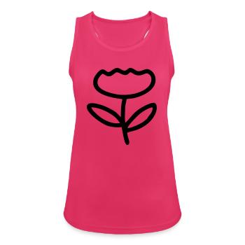 Schöne Blume - Frauen Tank Top atmungsaktiv - Fuchsia - Vorne - Zoe (177cm)
