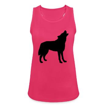 wolf_092011_a_1c - Débardeur respirant Femme - fuchsia - Devant - Zoe (177cm)