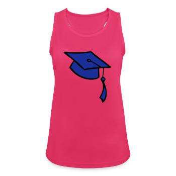le collège, graduation, chapeau, forme, uni+, - Débardeur respirant Femme - fuchsia - Devant - Zoe (177cm)