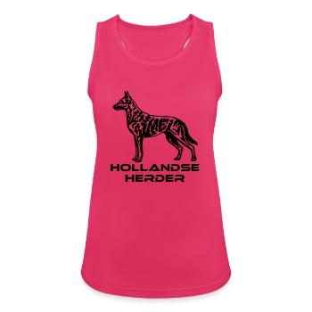 516 Hollandse Herder - Frauen Tank Top atmungsaktiv - Fuchsia - Vorne - Zoe (177cm)