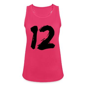 Brushed 12 - Frauen Tank Top atmungsaktiv - Fuchsia - Vorne - Zoe (177cm)