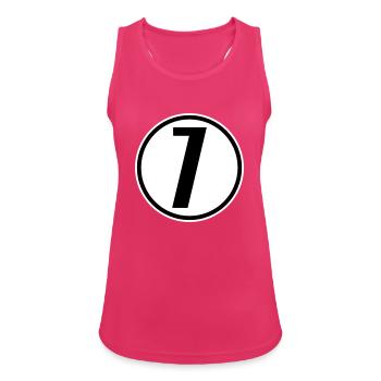 7 - Women's Breathable Tank Top - fuchsia - Front - Zoe (177cm)