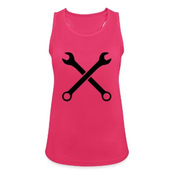 schraubenschluessel__f1 - Débardeur respirant Femme - fuchsia - Devant - Zoe (177cm)