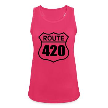 route 420 - Débardeur respirant Femme - fuchsia - Devant - Zoe (177cm)