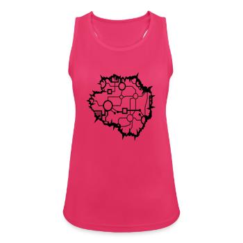 mikrochip leitung kabel computer verschaltung aufg - Frauen Tank Top atmungsaktiv - Fuchsia - Vorne - Zoe (177cm)
