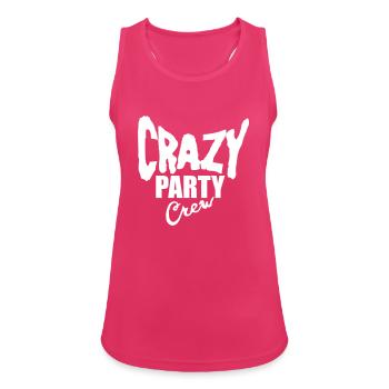 Crazy Party Crew Crazy Celebrations Team Friends Fun - Women's Breathable Tank Top - fuchsia - Front - Zoe (177cm)