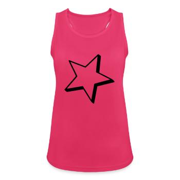 Stern - Frauen Tank Top atmungsaktiv - Fuchsia - Vorne - Zoe (177cm)