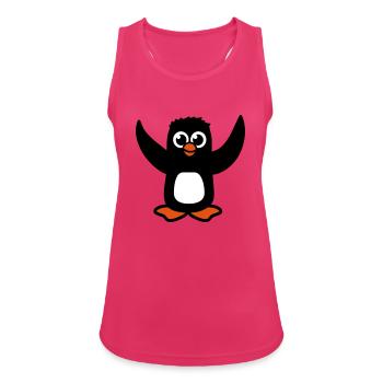 Penguin Cute Baby Child Lifting Wings Happy - Women's Breathable Tank Top - fuchsia - Front - Zoe (177cm)