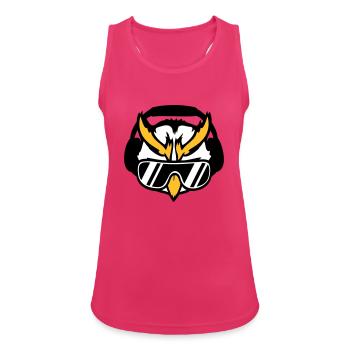 DJ Eule Sonnenbrille Kopfhörer Musik Club Party - Frauen Tank Top atmungsaktiv - Fuchsia - Vorne - Zoe (177cm)