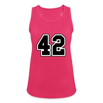42 - Women's Breathable Tank Top - fuchsia - Front - Zoe (177cm)