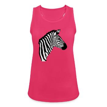 A zebra's head - Women's Breathable Tank Top - fuchsia - Front - Zoe (177cm)