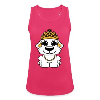 Chien Couronne Reine Fille Jolie Princesse Femme - Débardeur respirant Femme - fuchsia - Devant - Zoe (177cm)