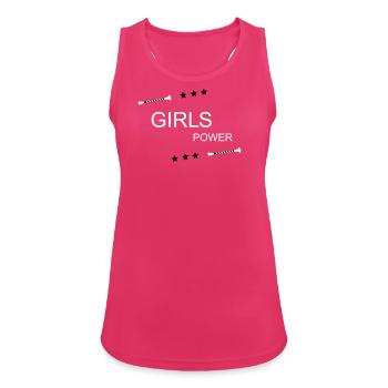 Girls Power majorettes team baton - Women's Breathable Tank Top - fuchsia - Front - Zoe (177cm)