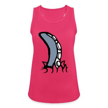 Tentakel Kraken Monster aufgerissens Shirt Alien - Frauen Tank Top atmungsaktiv - Fuchsia - Vorne - Zoe (177cm)