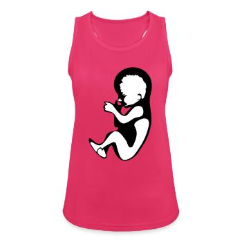 Pregnancy - Fetus - Baby - Women's Breathable Tank Top - fuchsia - Front - Zoe (177cm)