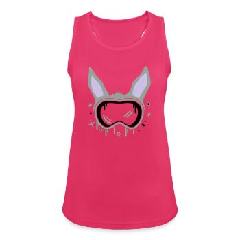 Skihase - Frauen Tank Top atmungsaktiv - Fuchsia - Vorne - Zoe (177cm)
