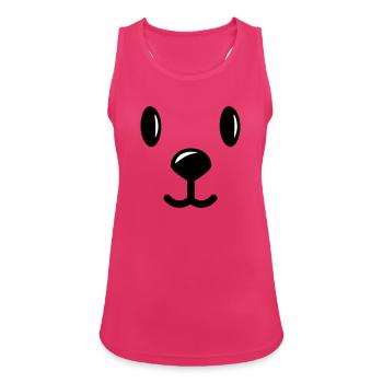 teddy bär bärchen face - Frauen Tank Top atmungsaktiv - Fuchsia - Vorne - Zoe (177cm)