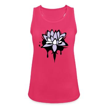 Fleur de lotus graffiti - Débardeur respirant Femme - fuchsia - Devant - Zoe (177cm)