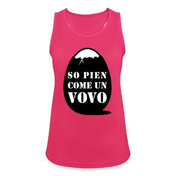 so pien come un vovo - I am full like an egg - Women's Breathable Tank Top - fuchsia - Front - Zoe (177cm)