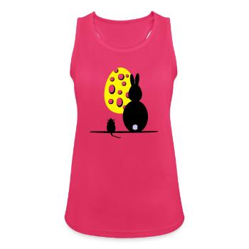 Mäuseosterei - Frauen Tank Top atmungsaktiv - Fuchsia - Vorne - Zoe (177cm)