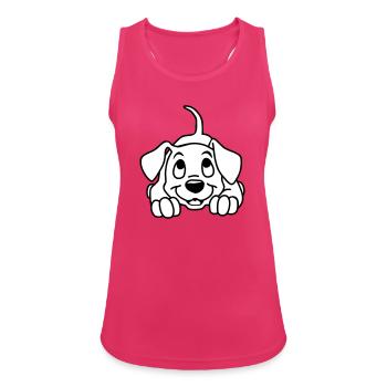 A little puppy - Women's Breathable Tank Top - fuchsia - Front - Zoe (177cm)