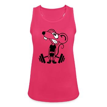 Pump Maus kontur 2c - Frauen Tank Top atmungsaktiv - Fuchsia - Vorne - Zoe (177cm)