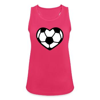 Herz-Fußball - Fussball Frankreich - Frauen Tank Top atmungsaktiv - Fuchsia - Vorne - Zoe (177cm)