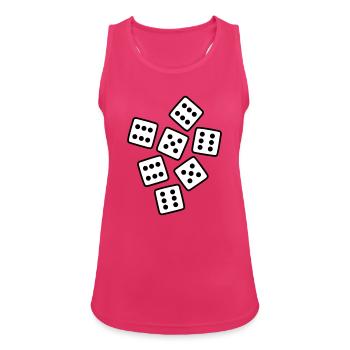 Dice - 40 ans d'anniversaire - Débardeur respirant Femme - fuchsia - Devant - Zoe (177cm)