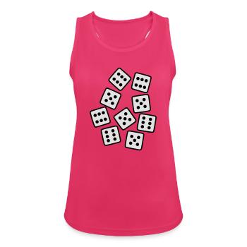 Dice - 50 ans d'anniversaire - Débardeur respirant Femme - fuchsia - Devant - Zoe (177cm)