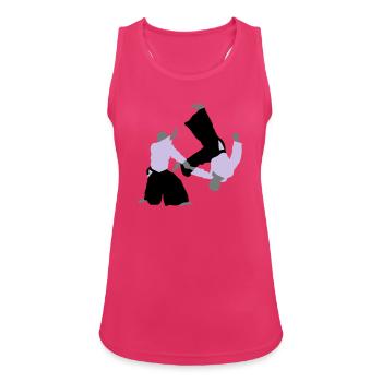 aikido - Débardeur respirant Femme - fuchsia - Devant - Zoe (177cm)
