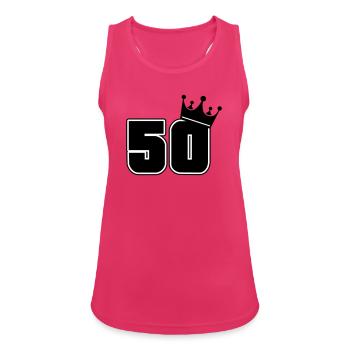 50 - Women's Breathable Tank Top - fuchsia - Front - Zoe (177cm)