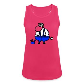 Craftsman's sheep, hero of labor - Women's Breathable Tank Top - fuchsia - Front - Zoe (177cm)