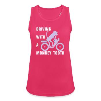Driving with a monkey tooth - Affenzahn - Women's Breathable Tank Top - fuchsia - Front - Zoe (177cm)
